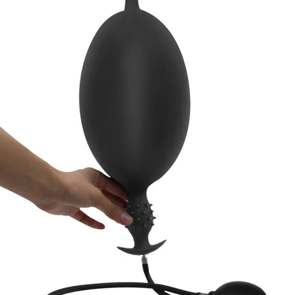 Super Long 5 Beads Inflatable Anal Plug Silicone Column Expandable Big Butt Plug Dildo Pump Ass Dilator BDSM Sex Toy for Couples