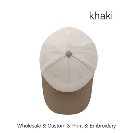SLECKTON Custom Logo Baseball Caps for Men and Women Logo Embroidery Print Fashion Splicing Cotton Hat Adult Sun Hat Wholesale