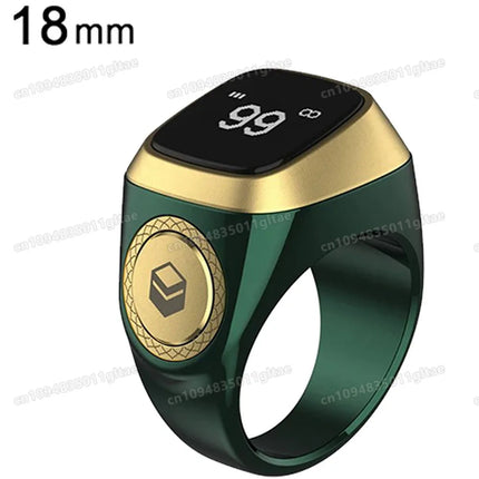 2025 IQibla Smart Zikr Ring Praise Tasbih Tally Electronic Digital Counter for Muslims Prayer Time Vibration Reminder Waterproof