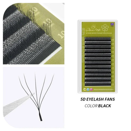 GLAMLASH Brown 3D 4D 5D Eyelashes C/D/L/LU/M Premade Volume Fan W Style Lashes Extension Makeup Tool