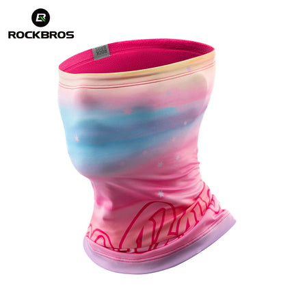 ROCKBROS Children Reversible Warm Scarf Fleece-Lined Ear-Warming Hat High Elasticity Breathable Built-in Drawstring Sports Mask