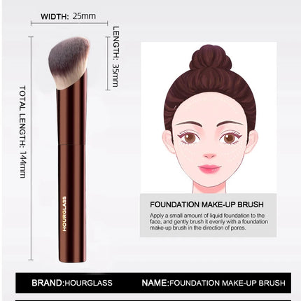 Hourglass Makeup Brush- No.21 Ambient Soft Glow Foundation Brush Soft Fiber Hair Fashion Design Single Face Brush