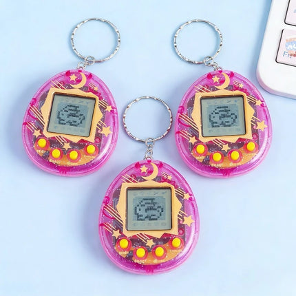 2026 New Cross-Border Electronic Pet Machine Virtual Retro Handheld Game Keychain Children's Toy Gift Luminous Toys