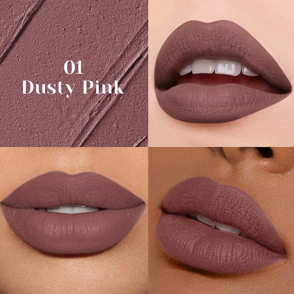1pc Matte Nude Lipstick Smooth Texture Long-Lasting Water Resistance No Fading Ideal Christmas Gift Makeup for Women