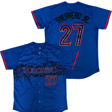 Boyfriend Style Men's Toronto Baseball Jersey Embroidery Loose Uniforms Breathable Outfits Casual Sports Short Sleeves Shirts
