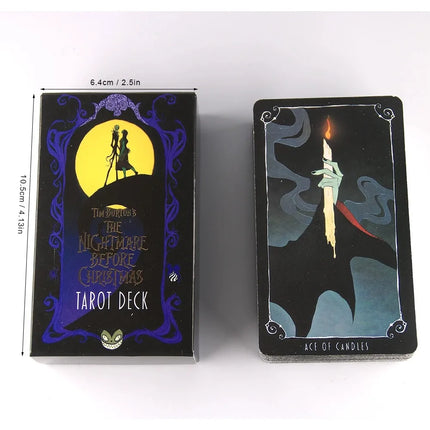 10.3*6cm Fortune Nightmare Before Christmas Taort Sortilege Board Game High Magic Tarot Deck Rider Waite