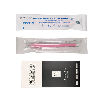 10/50Pcs 0.15mm 18U Microblading Disposable Manual Pen Permanent Makeup Eyebrow Tattoo Pen