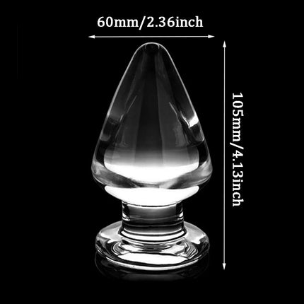 Large Crystal Butt Plug Vagina Ball Big Pyrex Glass Anal Dildo Bead Adult Sex Toys for Women Men Gay Masturbator
