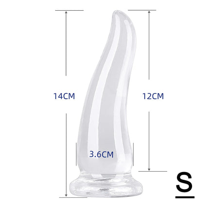 Soft Smooth Ox Horn Anal Plug TPE Anal Beads Plug Stimulate Prostate Massage Anus Expansion Trainer Sex Toys for For Women Men