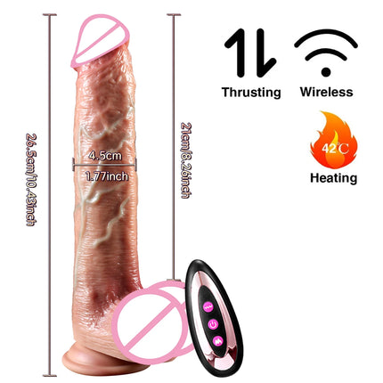 Long Dildo Vibrators for Women Heating Telescopic Machine Sex Toys Super Big Dick Large Realistic Penis Huge Dildos Vibrator