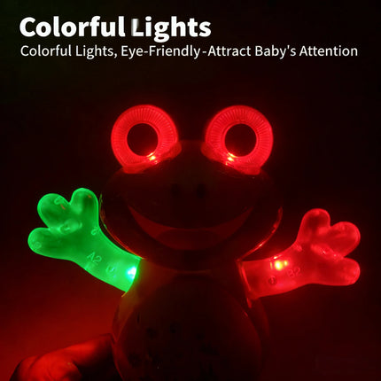 Electric Dancing Frog, Fun Blinking, Flashing, Shaking, Cute Music, Cartoon Animal Educational Toy, Kidsren's Gift