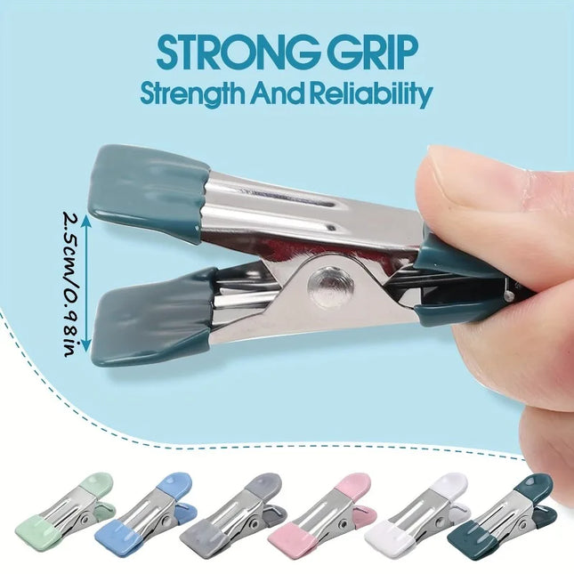 30Pc Sealing clip with Rubber Grip, Multipurpose Chip Clips for Laundry, Photos, Food Bags - Assorted Colors