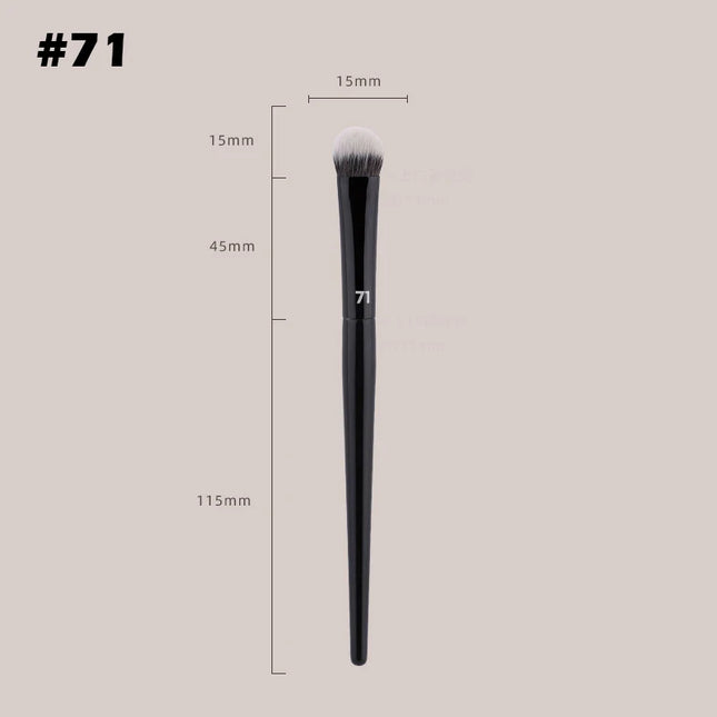 Single Flat Round Tube Flat Head Foundation Brush Concealer Makeup Brush Face Contour Foundation Makeup Tool