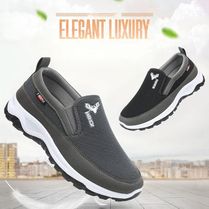 Men Running Hiking Sneakers Breathable Orthopedic Travel Plimsolls Slip On Comfortable for Outdoor Activity Hiking Walking