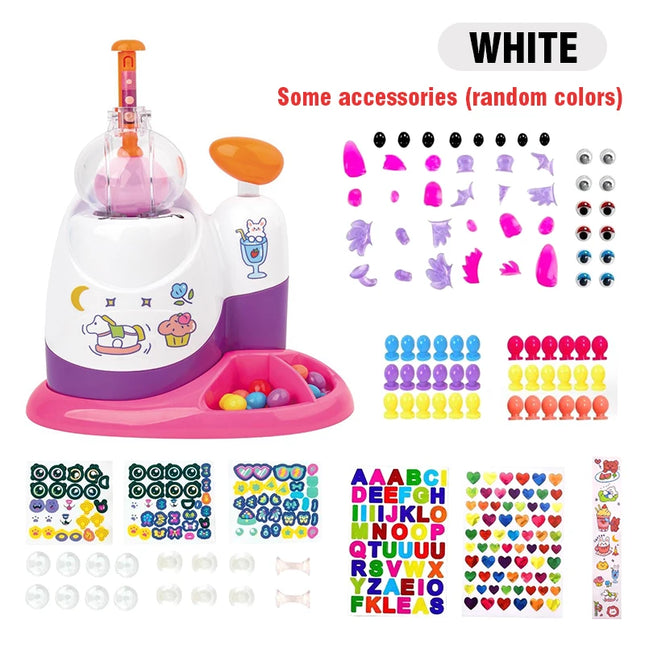 Kids' Diy Craft Kits Games DIY Sticky Balloon Maker kit Bubble Inflatable Toy Set  Inflator Machine Anti-Stress Toys Boys Girls