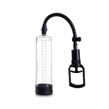 Adult Male Vacuum Pump Kit, Manual Enlargement Trainer with Clear Cylinder, Comfort Rings, Hose and Accessories for Performance