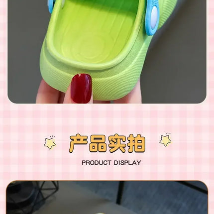 2025   Children's Slippers Cute Cartoon Girls Boys with Soft Soles Baby Bags Perforated Shoes Home and Baby Sandals***