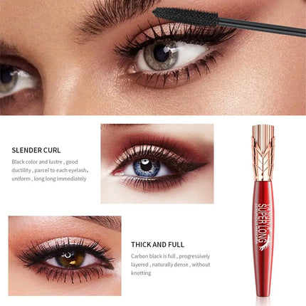 4D Mascara Waterproof Extra Volume Long -lasting Hyper Lengthening Eyelash Non-smudging Eyelashes Black Mascara