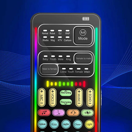 Voice Changer Microphone Bluetooth Mic Wireless For iPhone Android Mobile Cell Phone PC Mini Live Sound Card Mixer Recorder Kit