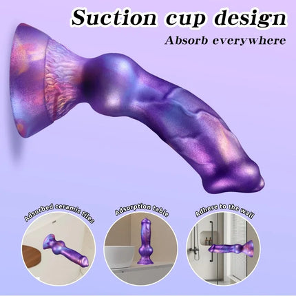 Realistic Dog Penis Squirting Dildo Anal Plug Knot Suction Cup Enema Ball Waterproof Silicone Fantasy Adult Toy for Men and Wome
