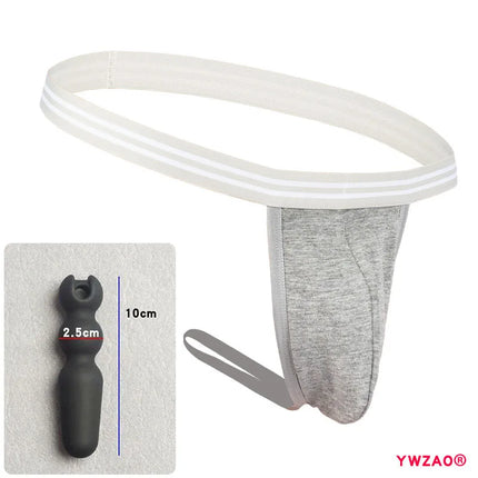 YWZAO Thongs Plug Men's Fisting Underwear Adult Panties Butt Gay Briefs Sexy Ass Dildo Anus Toys Lingerie Anal Sex Grey N03