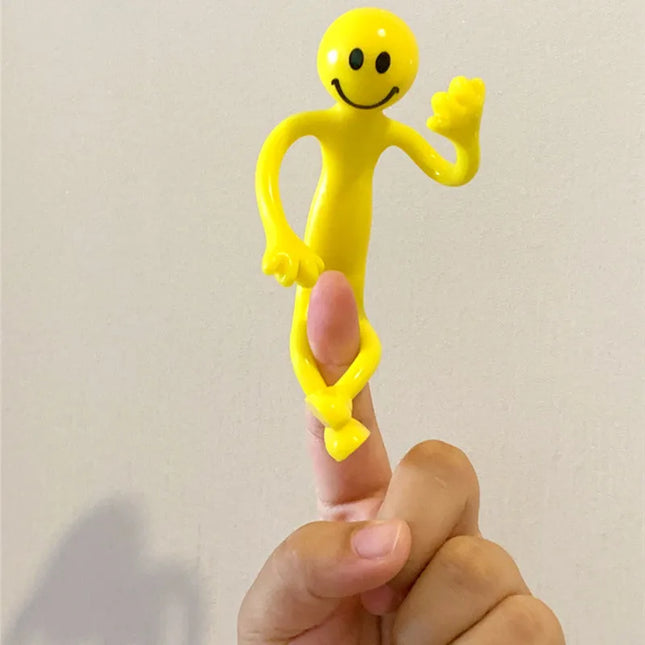 3 PCS Funny Kids Iron Wire Toy  For Adjustable Joints Smiley Expression Toys Flexible Phone Holder Decompression Lovely Gift