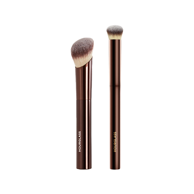 Hourglass Complexion Brush Set Ambient Soft Glow Foundation and Seamless Finish Concealer Makeup Brushes Kit 2pcs
