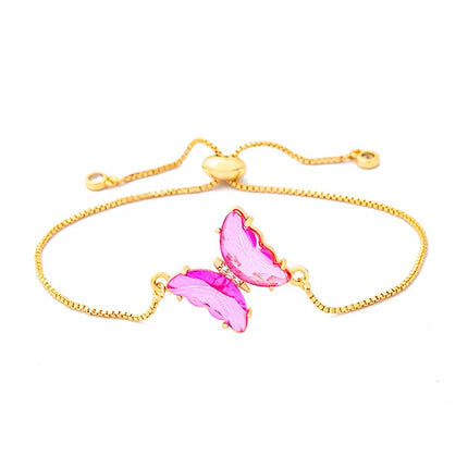 Nidin Lucky Butterfly Jewelry Sets For Women Wedding Jewelry 12 Colors  Zircon Earrings Bracelets Rings Pendant Necklace Gift
