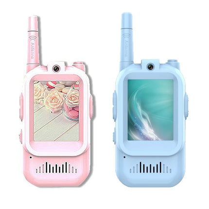 Video Walkie Talkies for Kids 2 Pack Rechargeable Toddler Toys for Indoor Camping Travel Birthday Gfits for Kids Ages 3-12