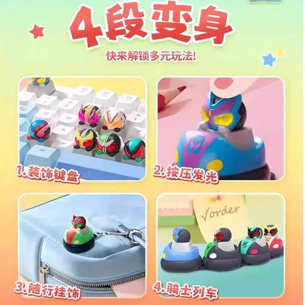 New Genuine Kamen Rider Keycaps Q Version Figure Anime Keycap Boy Cute Point Key Caps Toys Custom Birthday Gift