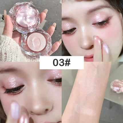 LEE INTO Dream Flower Highlight Powder Brightens and Contours Pearlescent Glitter No Flying Powder