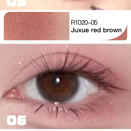 Monochrome Eyeshadow Palette Matte Wine Red Brown Eye Shadow Smoky Pearl Glitter Earth Low Saturation Matte Eye Shadow Makeup