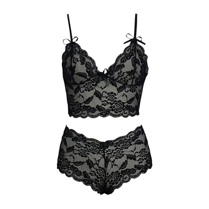 2026 NEW Thin Lace Flower Printed Underwear Suit Sexy Women Lingerie Set Female Adjustable Shoulder Strap Triangle Cup Bralettle