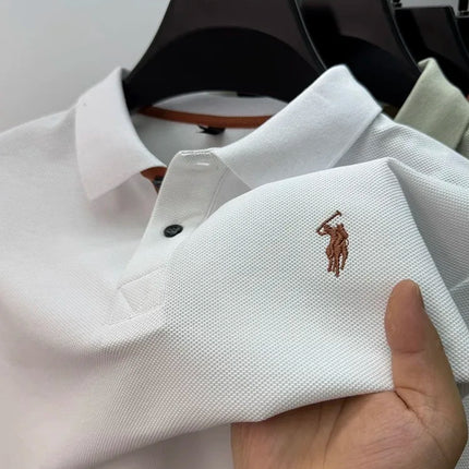 Luxury brand, 100% cotton, short sleeve polo shirt, new summer trend, Paul pony embroidery, T-shirt, business, golf, casual men's wear