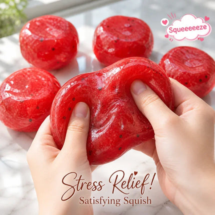 Handmade Watermelon Slushy Squishy Toy Stress Relief Squeeze Toy Soft Slow Rebound  Realistic Fruit Simulation Model Adult Gift