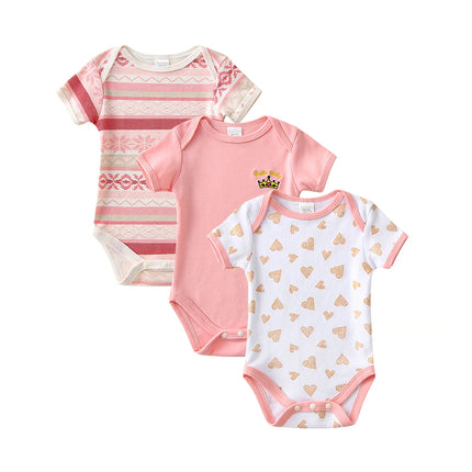 Baby Girl Romper Summer Short Sleeve Newborn Boy Playsuit Baby Girl Clothes Set