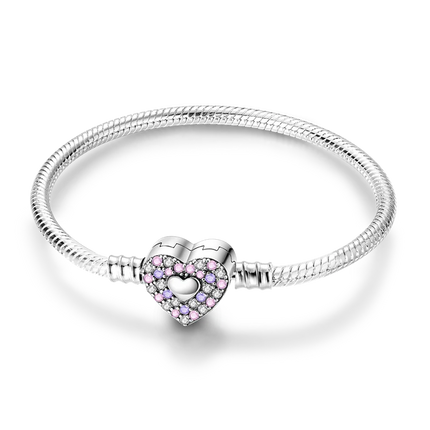 925 Sterling Silver Bracelets 17-20CM Original Leaf Clover Butterfly Heart Bracelet Fit DIY Charms Beads Fashion Women Jewelry