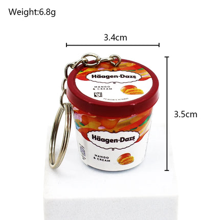 Miniature food toy ice cream pendant, simulation mini chocolate ice cream cup pendant, doll machine, contents, small gifts