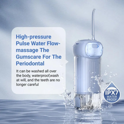 Mini Portable Water Flosser Cordless Oral Irrigator USB Rechargeable Water Jet Floss Tooth Pick 4 Jet Tip 3 Modes Teeth Clean