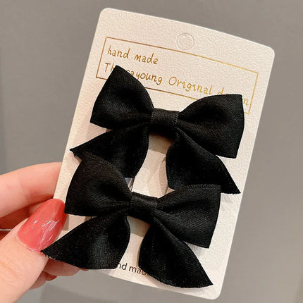 2PCS New Cute Bow Headgear Sweet Little Girl Hair Accessories Summer Girls Net Red Clips Baby Hairpins Children Hair Clips Gifts