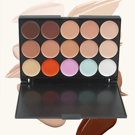 Multifunction Concealer Palette Cream Texture Covers Acne Marks Dark Circles 15 Colors Face Makeup Waterproof Make up Cosmetics