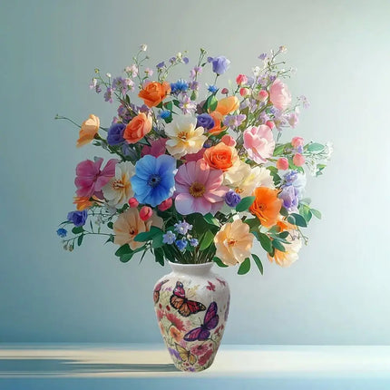 Creative 3D Puzzle Vase Waterproof Artistic Flower Vase Jigsaw Arrange Flowers Building Block Flower Arrangement Vase
