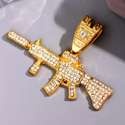 Hip hop Men Iced Out Cuban Link Chain Necklace for Men withPanda Tiger Shark Lip Heart Dollar Pendant Wholesale Jewelry Gifts