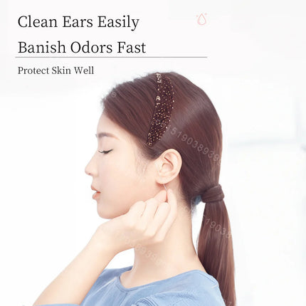 60Pcs Ear Hole Cleaner Tool Ear Piercing Cleaning Effective Disposable Ears Studs Anti-Blocking Ear Line Makeup Aftercare Tools
