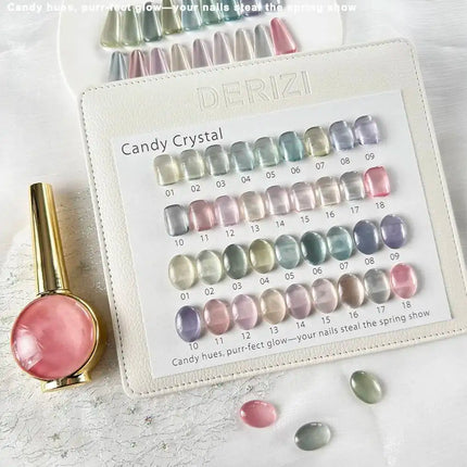 18pcs Glass Bead Cat‘s’ Eye Gel Nail Polish Set With Color Sample Holographic Magnetic Nail Polish Soak Off UV LED Varnish 15ml