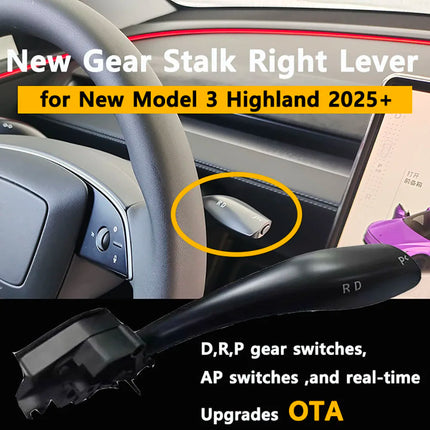 New Gear Stalk Right Lever for Tesla New Model 3 Highland Physical Shift Grab Handle D P R Indicator for Tesla Model Y juniper
