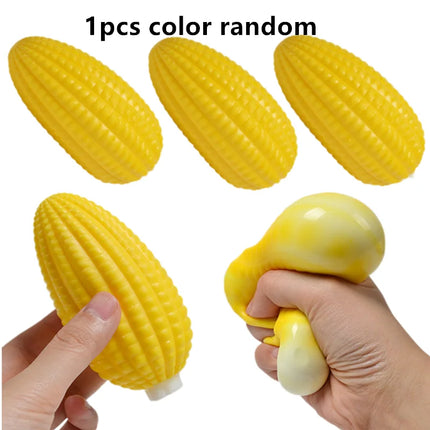 Cute Soft Simulation Corn Anti Stress Squishy Fidget Toys Venting Balls Slow Rebound Decompression Squeeze Toy For Adults Kids