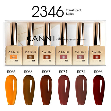 6pcs/kit CANNI TPO FREE HEMA FREE Halloween Nails Color Set Dark Red Semi Permanent Soak off UV LED Gel Varnish Christmas Gift