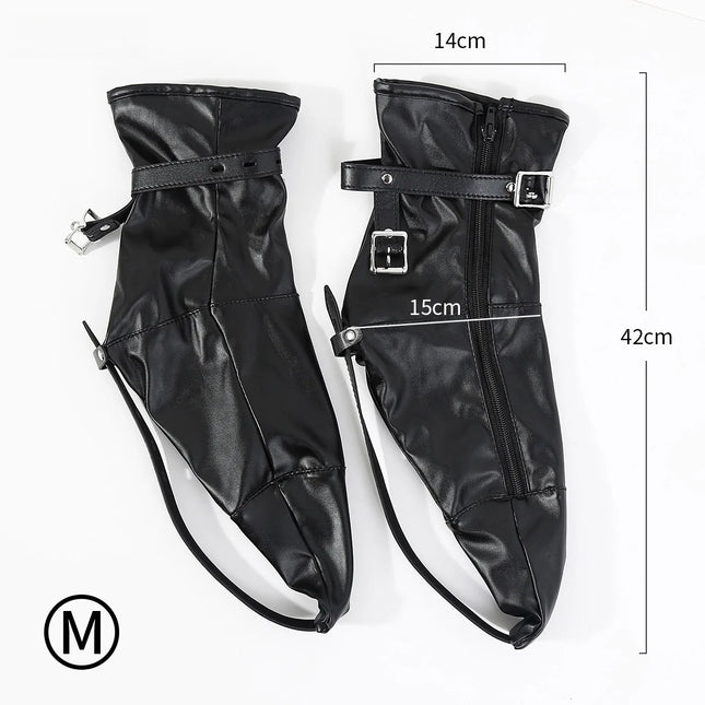 Bdsm Body Bondage Sex Toys of Adjustable Leather Ankle Cuffs Gloves for Couples Slave Puppy Play Erotic Products