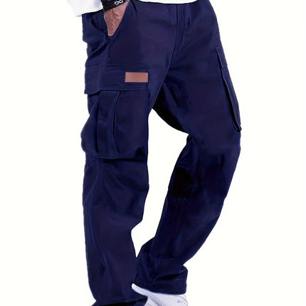 American style high street multi pocket workwear pants for men's new trendy loose straight leg versatile casual long pants